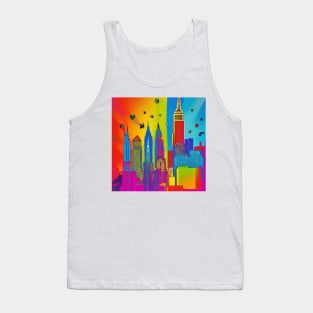 New York Skyline Ai Art Postmodern Tank Top